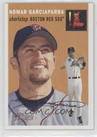 Nomar Garciaparra (Brown Background, Logo has drawing of Red Sox)