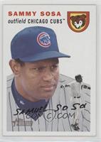 Sammy Sosa (White Background, Logo has Drawing of a Cub)