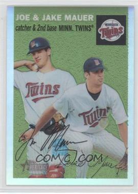 2003 Topps Heritage - Chrome - Retrofractor #THC43 - Joe Mauer, Jake Mauer /554