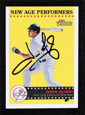 2003 Topps Heritage - New Age Performers #NA6 - Jason Giambi [BAS Beckett Auth Sticker]