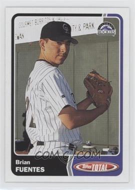 2003 Topps Total - [Base] #241 - Brian Fuentes