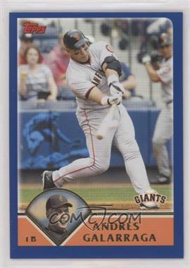 2003 Topps Traded & Rookies - [Base] #T72 - Andres Galarraga