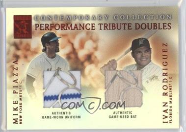 2003 Topps Tribute - Contemporary Edition - Performance Tribute Doubles - Red #PTD-PR - Mike Piazza, Ivan Rodriguez /50