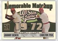 Carlton Fisk, Johnny Bench [EX to NM] #/150