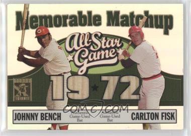 2003 Topps Tribute Perennial All-Star Edition - Memorable Matchup #MM-BF - Carlton Fisk, Johnny Bench /150 [EX to NM]