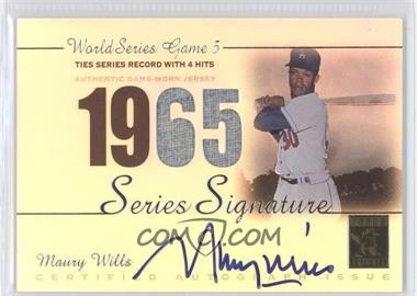 2003 Topps Tribute World Series - Signature Relics #SSA-MW - Maury Wills