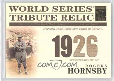 2003 Topps Tribute World Series - Tribute Relics #TR-RH - Rogers Hornsby /425 [EX to NM]