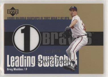 2003 Upper Deck - Leading Swatches - Gold #LS-GM - Greg Maddux /100