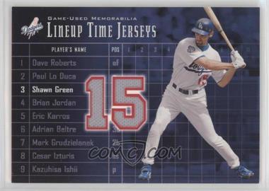 2003 Upper Deck - Lineup Time Jerseys #LT-SG - Shawn Green