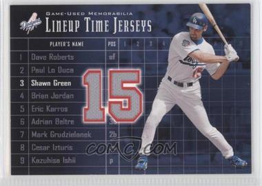 2003 Upper Deck - Lineup Time Jerseys #LT-SG - Shawn Green