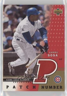 2003 Upper Deck - Patch Number - Exclusive #PNE-SS - Sammy Sosa /100