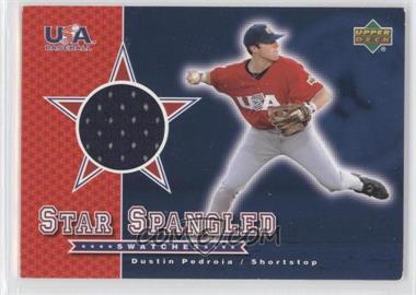 2003 Upper Deck - Star-Spangled Swatches #SS-DP - Dustin Pedroia