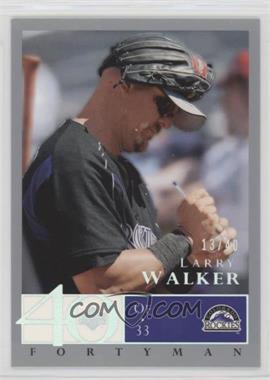 2003 Upper Deck 40 Man - [Base] - Rainbow #738 - Larry Walker /40