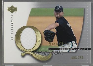 2003 Upper Deck Authentics - Star Quality Game-Used #SQ-JO - Josh Beckett /350 [Noted]