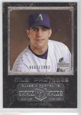 2003 Upper Deck Classic Portraits - [Base] #154 - MLB Proteges - Matt Kata /2003