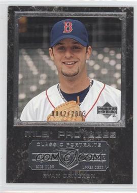 2003 Upper Deck Classic Portraits - [Base] #179 - MLB Proteges - Ryan Cameron /2003