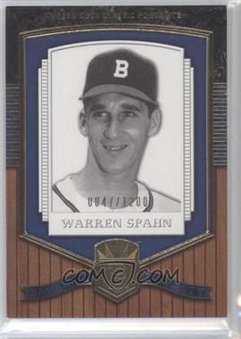 2003 Upper Deck Classic Portraits - [Base] #218 - Baseball Royalty - Warren Spahn /1200