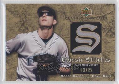 2003 Upper Deck Classic Portraits - Classic Stitches Jerseys - Gold #GJ-RB - Rocco Baldelli /25