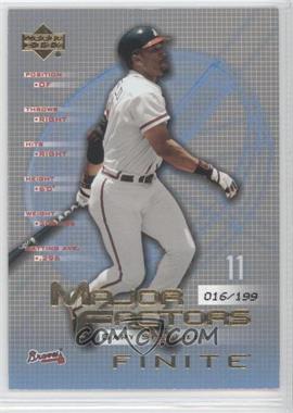 2003 Upper Deck Finite - [Base] - Gold #113 - Major Factors - Gary Sheffield /199