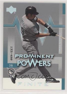 2003 Upper Deck Finite - [Base] #174 - Prominent Powers - Mike Lowell /499