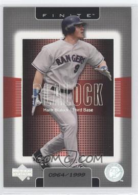 2003 Upper Deck Finite - [Base] #95 - Hank Blalock /1999