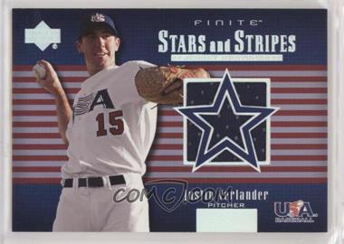 2003 Upper Deck Finite - Stars and Stripes Jerseys #USA-J5 - Justin Verlander