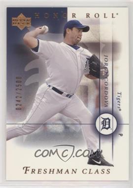 2003 Upper Deck Honor Roll - [Base] #159 - Freshman Class - Jorge Cordova /2500