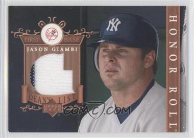 2003 Upper Deck Honor Roll - Dean's List #DL-JG1 - Jason Giambi