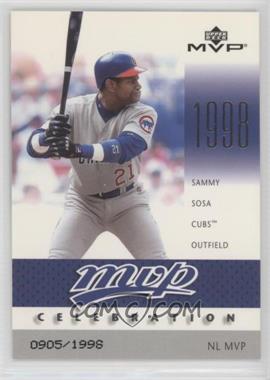 2003 Upper Deck MVP - Celebration #MVP22 - Sammy Sosa /1998