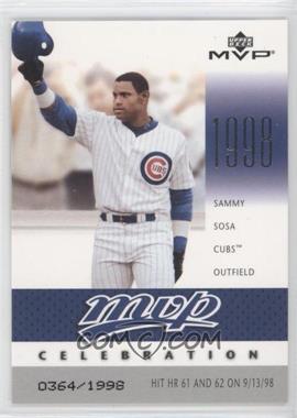 2003 Upper Deck MVP - Celebration #MVP70 - Sammy Sosa /1998