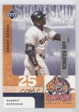 2003 Upper Deck MVP - SportsNut Fantasy Game #SN47 - Barry Bonds