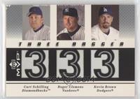 Curt Schilling, Roger Clemens, Kevin Brown [Good to VG‑EX]