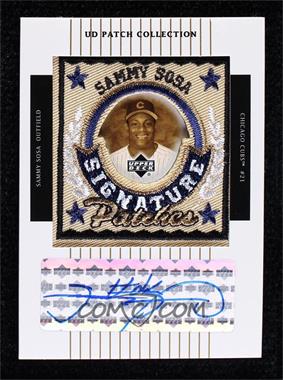 2003 Upper Deck Patch Collection - Signature Patches #SP-SS - Sammy Sosa