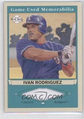 2003 Upper Deck Play Ball - Game-Used Memorabilia Tier 1 #PB-IR1 - Ivan Rodriguez