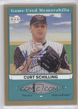 2003 Upper Deck Play Ball - Game-Used Memorabilia Tier 2 - Gold Autographs #PB-CS2 - Curt Schilling /50