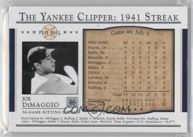 2003 Upper Deck Play Ball - The Yankee Clipper: 1941 Streak #S-46 - Joe DiMaggio