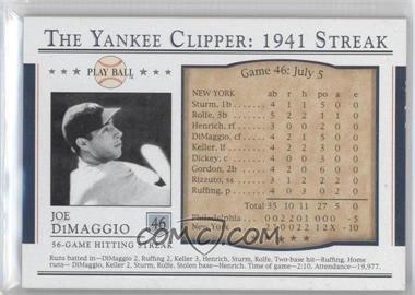 2003 Upper Deck Play Ball - The Yankee Clipper: 1941 Streak #S-46 - Joe DiMaggio