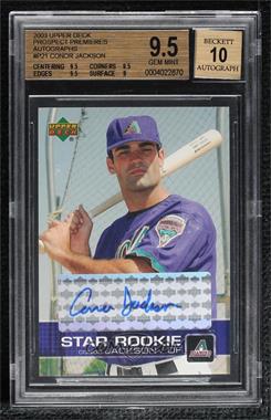 2003 Upper Deck Prospect Premieres - Autographs #P21 - Conor Jackson [BGS 9.5 GEM MINT]