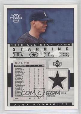 2003 Upper Deck Standing "O" - Starring Role Jerseys #SR-AR - Alex Rodriguez