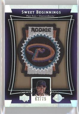 2003 Upper Deck Sweet Spot - [Base] - Manufactured Patches #228 - Sweet Beginnings - Matt Kata /75