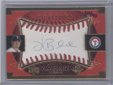 2003 Upper Deck Sweet Spot - Sweet Spot Signatures - Blue Ink #HB-AU - Hank Blalock /40