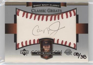 2003 Upper Deck Sweet Spot Classic - Classic Greats Autographs - Black Ink #CG-CR - Cal Ripken Jr. /38