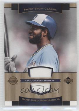 2003 Upper Deck Sweet Spot Classic - Game-Used Memorabilia #SJ-CC - Cecil Cooper