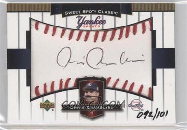 2003 Upper Deck Sweet Spot Classic - Yankee Greats Autographs - Black Ink #YG-CC - Chris Chambliss /101