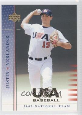 2003 Upper Deck USA Baseball - [Base] #USA 5 - Justin Verlander