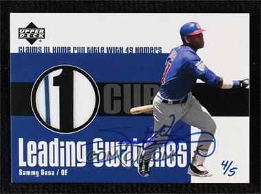 2003 Upper Deck Ultimate Collection - Buyback Autographs #LS-SS - Sammy Sosa (2003 Upper Deck Leading Swatches) /5