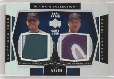 2003 Upper Deck Ultimate Collection - Dual Jersey - Patch #DP-SJ - Curt Schilling, Randy Johnson /99