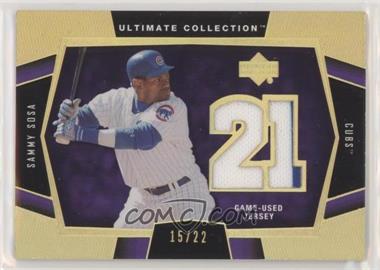 2003 Upper Deck Ultimate Collection - Jersey - Number Gold #J-SS2 - Sammy Sosa /22