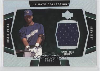 2003 Upper Deck Ultimate Collection - Jersey - Tier 2 #J-RW2 - Rickie Weeks /75