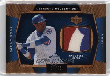 2003 Upper Deck Ultimate Collection - Patch - Copper #P-SS - Sammy Sosa /35